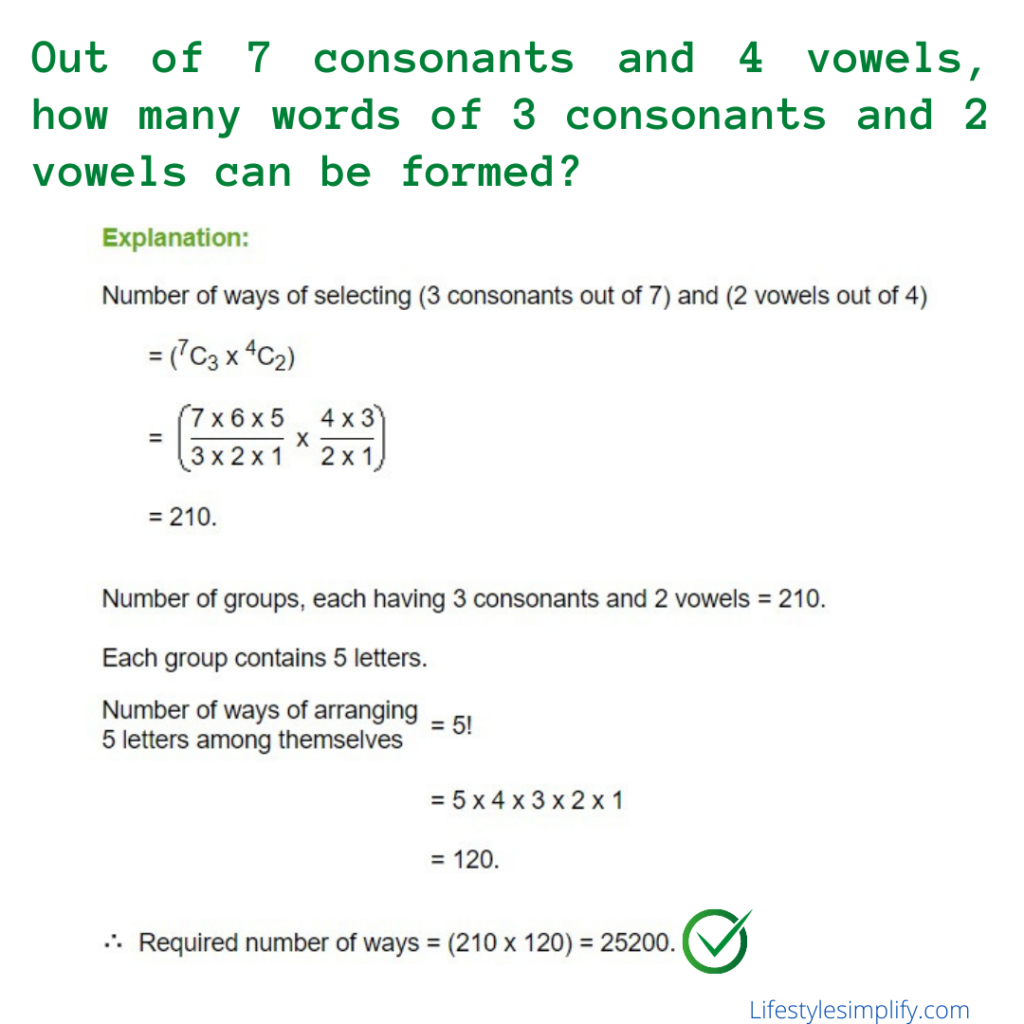 Out of 7 consonants and 4 vowels, how many words of 3 consonants and 2 vowels can be formed?